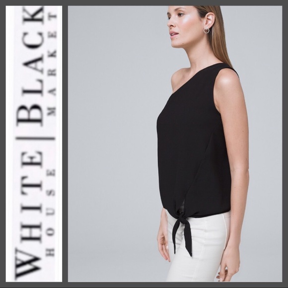 NWT WHBM One-Shoulder Blouse - Picture 1 of 6